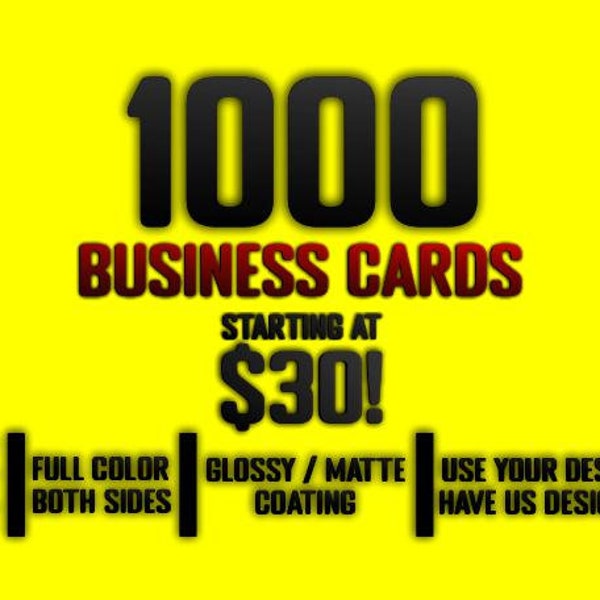 1000 Business Cards Etsy