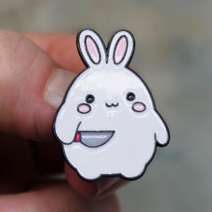 Bunny Enamel Pin,  Anger Management , Neurodivergence, Humour Badge for Work or Stress Relief