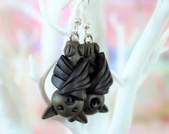 Bat Earrings: Goth Vampire Accessory, Pet Lover Gift, Halloween Fashion