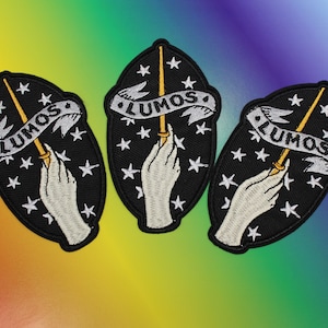Magic Wand Lumos Iron On Patch: Wizard Gift