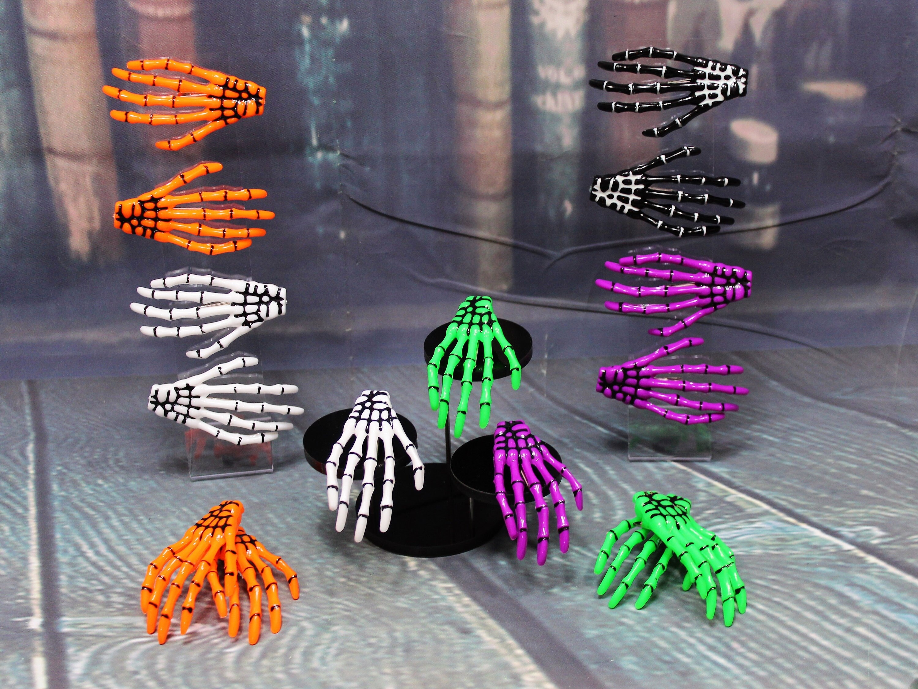 Skeleton Hair Clip, Spooky Grunge Hair Accessories, Festival  display picture 1