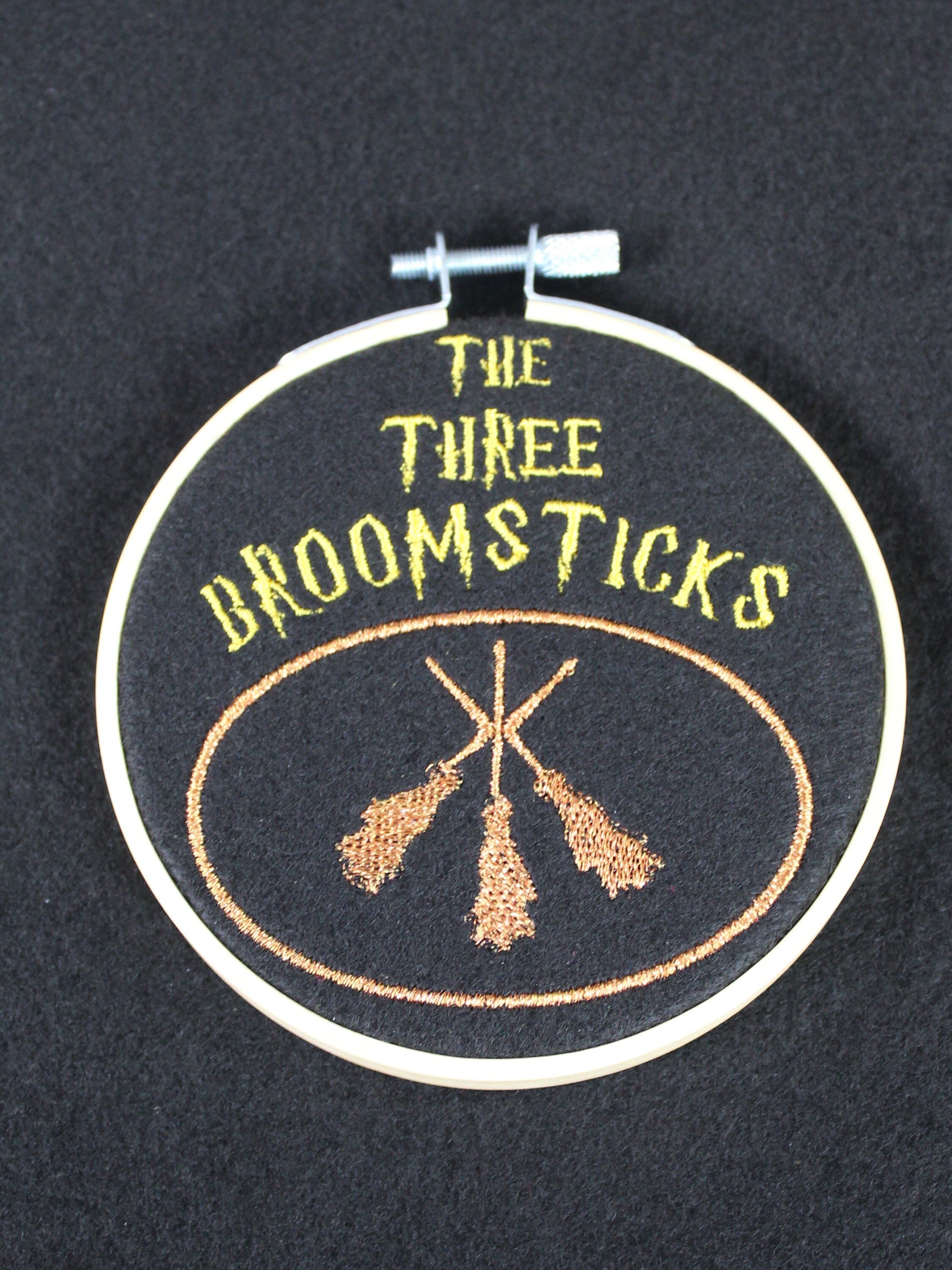 Harry Potter the Three Broomsticks Sign Embordered Hoop - Etsy UK
