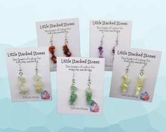 Crystal Chip Dangle Earrings,  Minimalist Jewellery, Festival Accessories