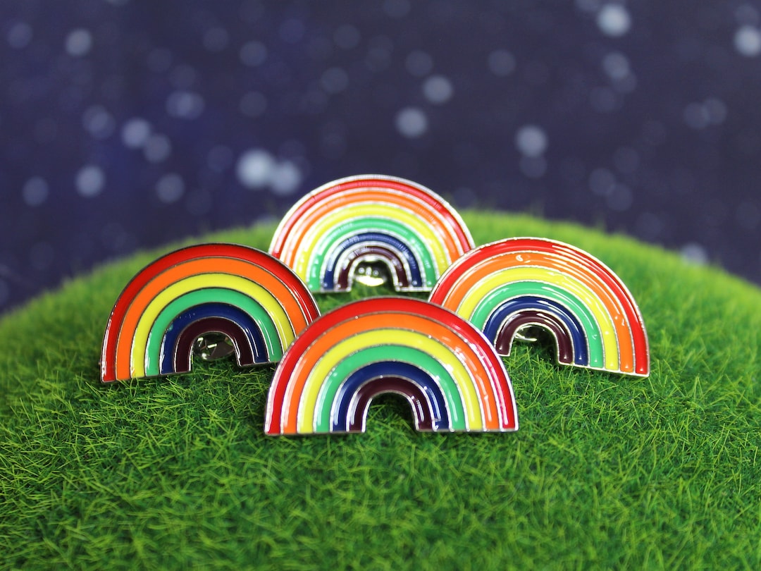 Rainbow Enamel Pin | Pride Badge | Positivity Lapel Pin - Etsy UK