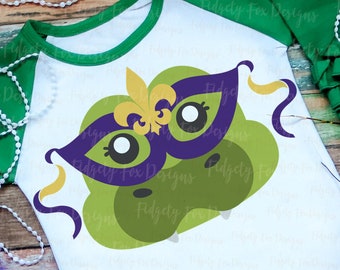 Mardi Gras Mask SVG, Alligator svg, DXF PDF Png Cut file, Mardi Gras Face, Cute mardi gras, Louisiana clipart, Fleur De Lis clipart