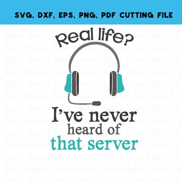 Gamer SVG DXF EPS Pdf Png Mmorpg Nerdy cut file