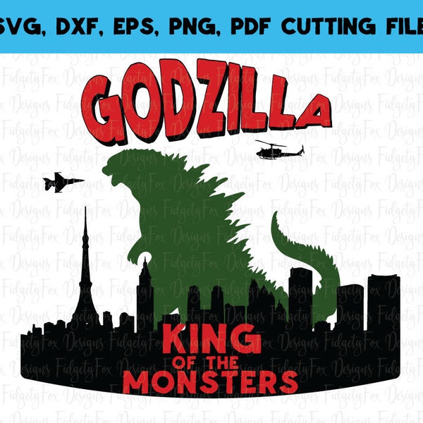 Godzilla King of the Monsters svg for Silhouette and cameo machines Son svg Godzilla svg DXF PNG Godzilla Shirt