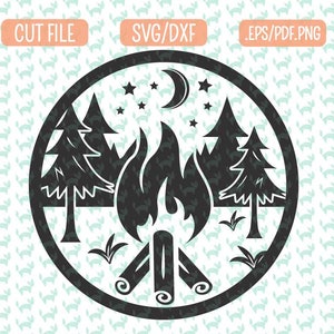 Camping SVG, DXF, EPS, png Files for Cutting Machines Cameo or Cricut - Camping Svg, bonfire Svg