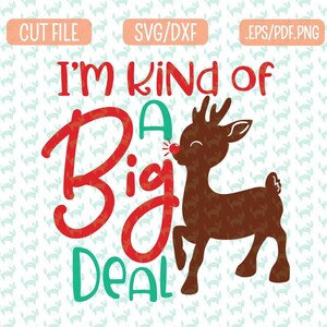 Rudolph Svg, DXF, EPS, png-bestanden voor Cutting Machines Cameo of Cricut - rendieren Svg, Kerstmis Svg