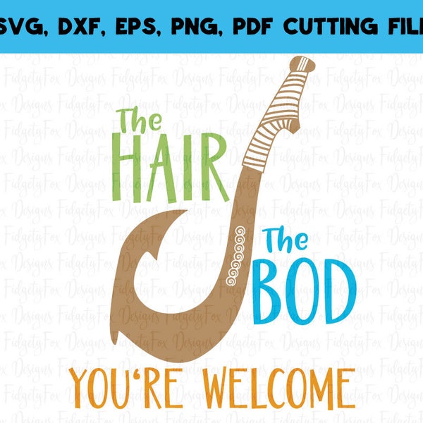 You're welcome Inspired by Moana Svg File Maui svg Fish hook svg DXF Eps Pdf Png