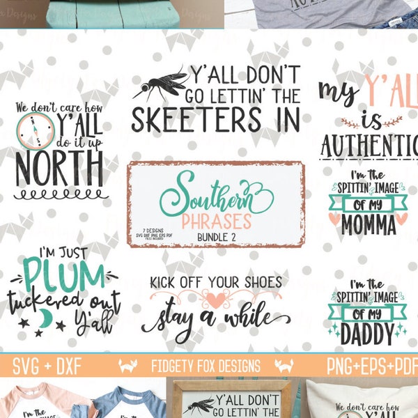 Southern Phrases Svg Bundle,dxf eps pdf png, rustic design, Farmhouse sign template, Farmhouse svg Rustic, for silhoutte and cricut machines