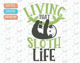 Download Sloth Svg Baby sloth svg Sloth Birthday Summer Svg DXF | Etsy
