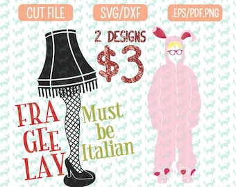 Fra-Gee-Lay Christmas Story SVG bundle, DXF, EPS, png Files for Cutting Machines Cameo or Cricut - fragile Svg, Christmas Shirt
