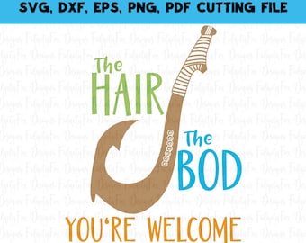 You're welcome Inspired by Moana Svg File Maui svg Fish hook svg DXF Eps Pdf Png