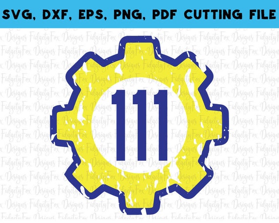 Vault 111 Fallout Svg Dxf Eps Pdf Png Per Sezionatrici Gamer Svg