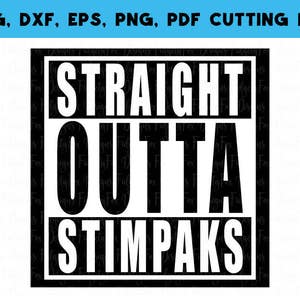 Straight Outta StimPaks Fallout SVG DXF EPS Pdf Png pour Gamer Svg de machines de découpe