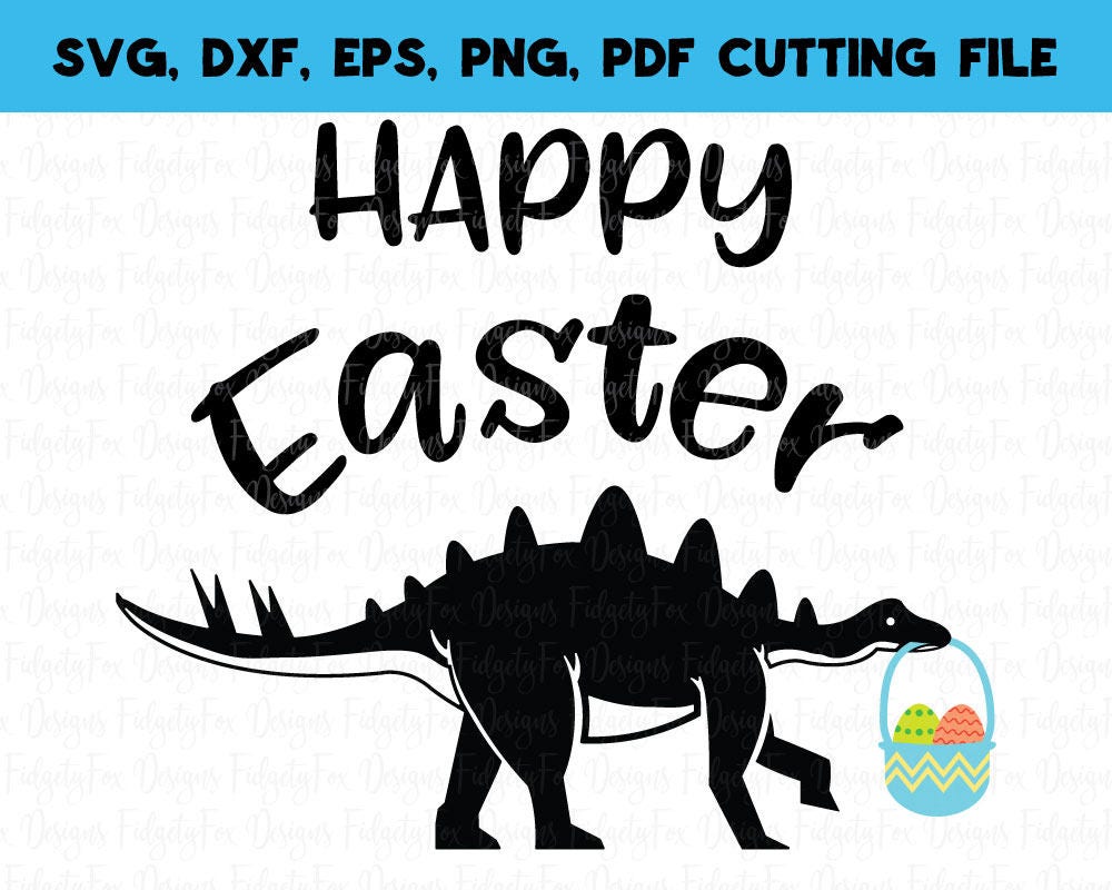 Download Happy Easter Dinosaur Easter SVG DXF EPSPdf Png Files for | Etsy