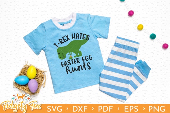 Dinosaur Easter Svg Easter For Boys My First Easter Cutting Etsy