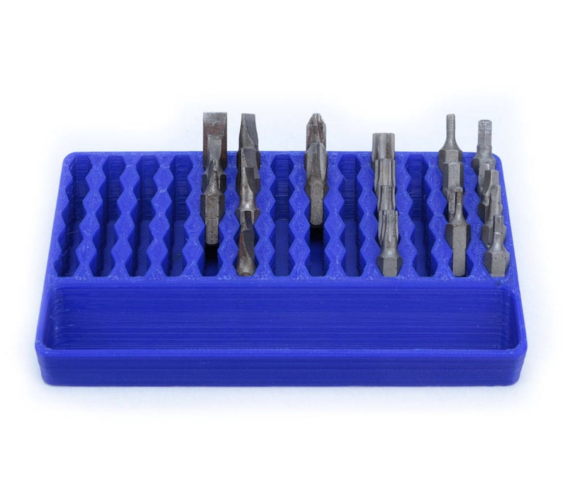3D Printed 65 Drill Driver Bit Holder Tray with small hardware Etsy