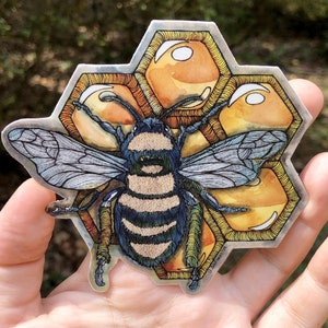 4 inch vinyl bee sticker
