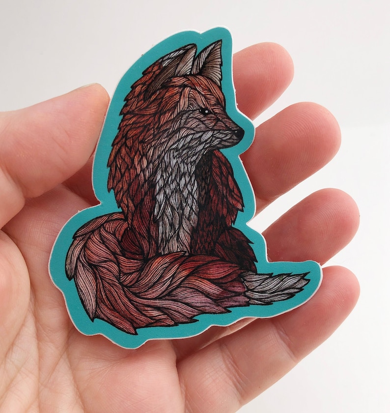 Red Fox Sticker 3 Inch Vinyl Die Cut - Etsy