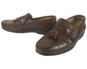 FLORSHEIM Braune Leder Loafers Schuhe Herren 10D