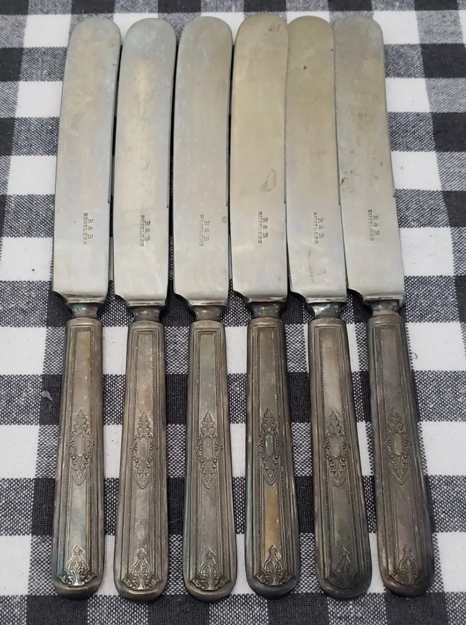 Vintage R &B A1 Silverware Set Silver Plated Nickel Steel 26 Piece Set