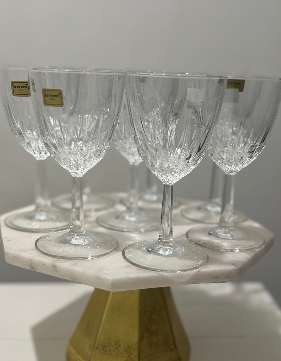 Vintage Luminarc USA Wine Stemmed Glasses. 6 Oz, Set of 8 - Etsy