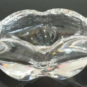 Vintage Orrefors Crystal Bowl Signed 5&quot; Diameter Sweden Perfect Condition Heavy