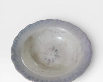 Antike DE McNicol China Servierschüssel Crazed Ironstone 23,5 x 6,5 cm