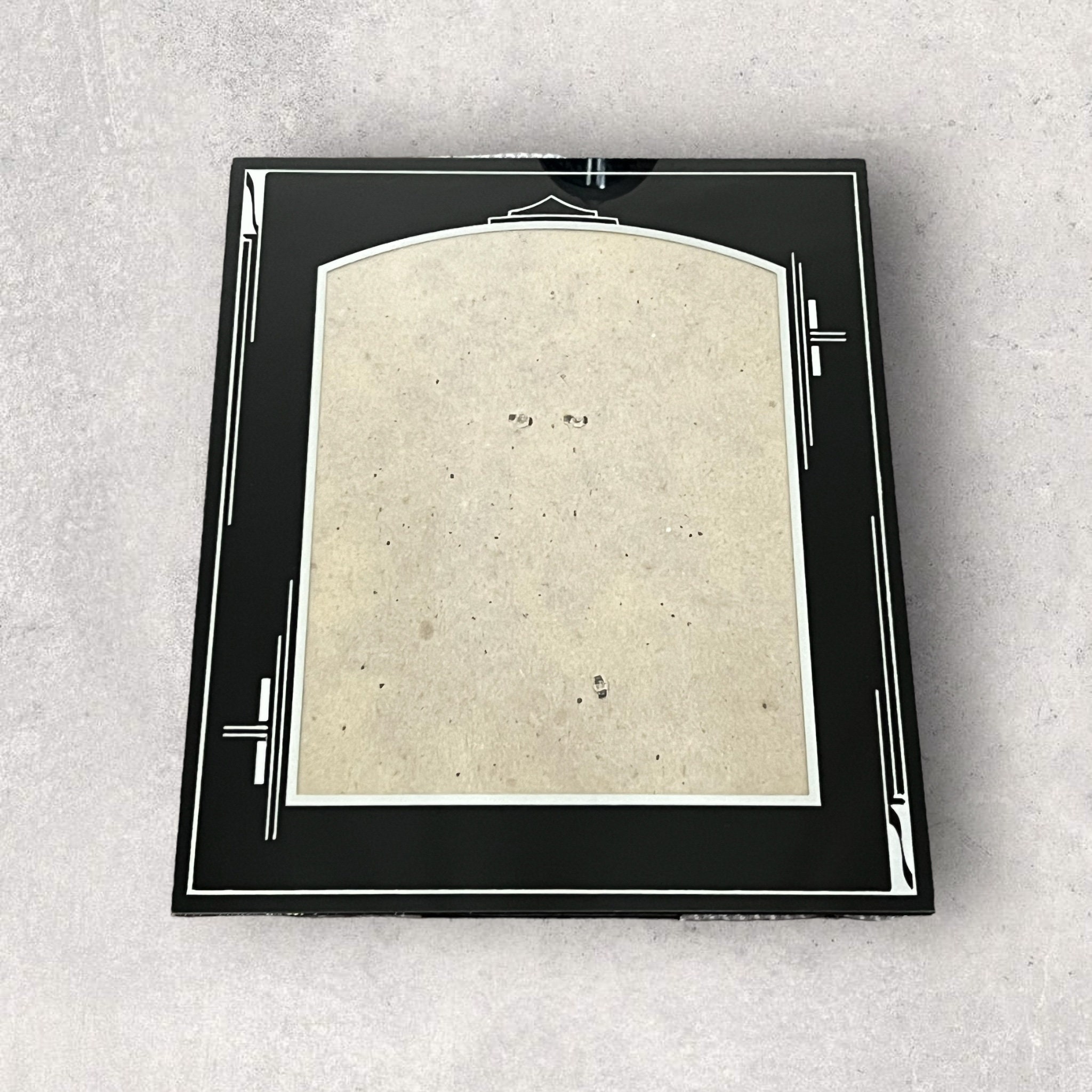 Vintage Art Deco Glass Picture Frame 8x10 Reverse Painted Etsy