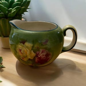 Vintage Czechoslovakia Creamer Flowers