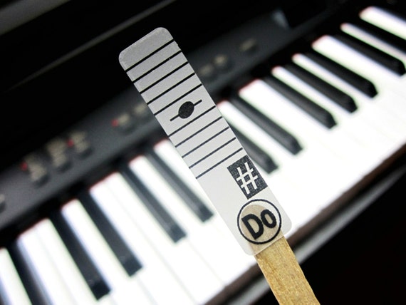 Autocollants de piano Étiquettes de notes clés de clavier Do-Re-Mi