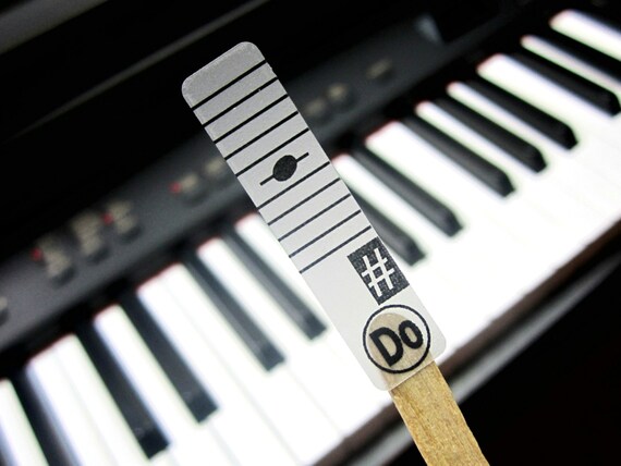 Stickers musique clé de sol clavier piano - Musique/instruments