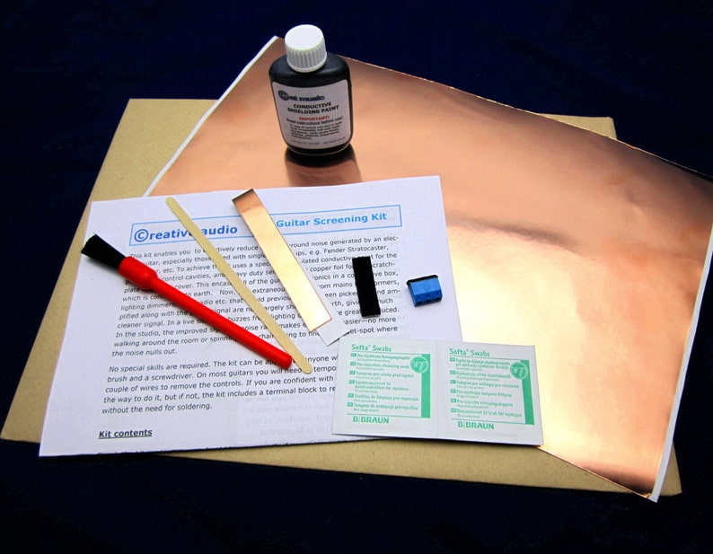 EMI/RFI Noise Shielding Kit for Electric Guitar & Bass Etsy