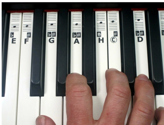 Autocollants de piano Étiquettes de notes clés de clavier de