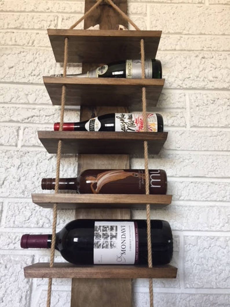 Nautical Wine Rack Coastal Wall Hanging Wine Storage Etsy