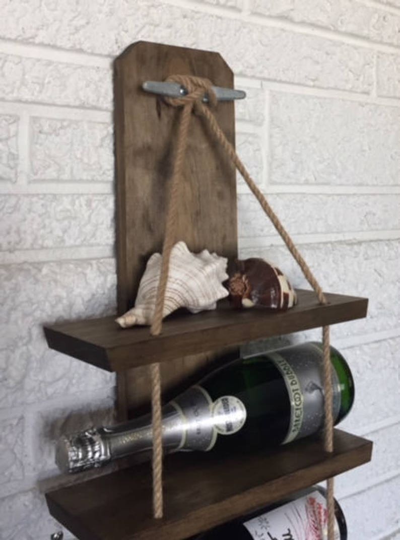 Nautical Wine Rack Coastal Wall Hanging Wine Storage Etsy
