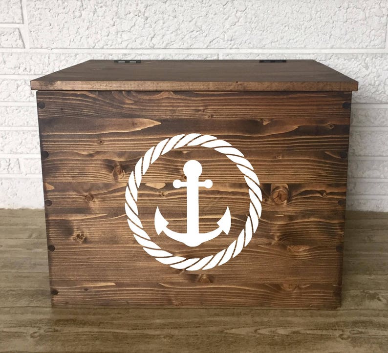 Nautical Wood Blanket Chest Coastal Furniture Beach House Etsy