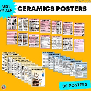 Visual Art 30 Tonplakate für den Keramik-Unterrichtsraum