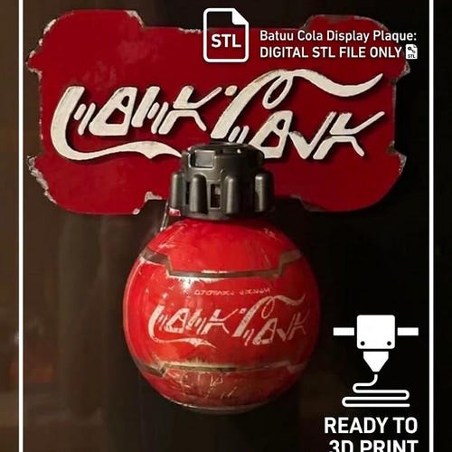 Fichier STL de plaque de présentation de bouteille de coke Galaxy's Edge