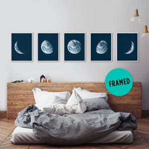 Moon phases, Framed art set, Moon posters, Moon phases prints, Moon phases wall art, Moon prints, Moon posters, Astronomy prints, Wall decor