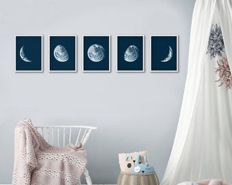 Moon Phases Set, Moon Phases Prints, Moon Phases Prints, Moon Phases Wall Art, Moon Prints, Moon Posters, Moon Poster, Wall Decor