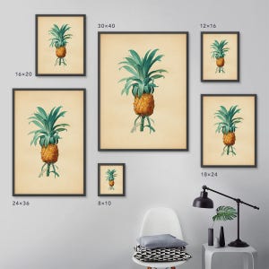 Pineapple Wall Art, Pineapple Print Art, Botanical Wall Art, Pineapple Print, Large Wall Art, Wall Print Pineapple, Large Pineapple Print image 4