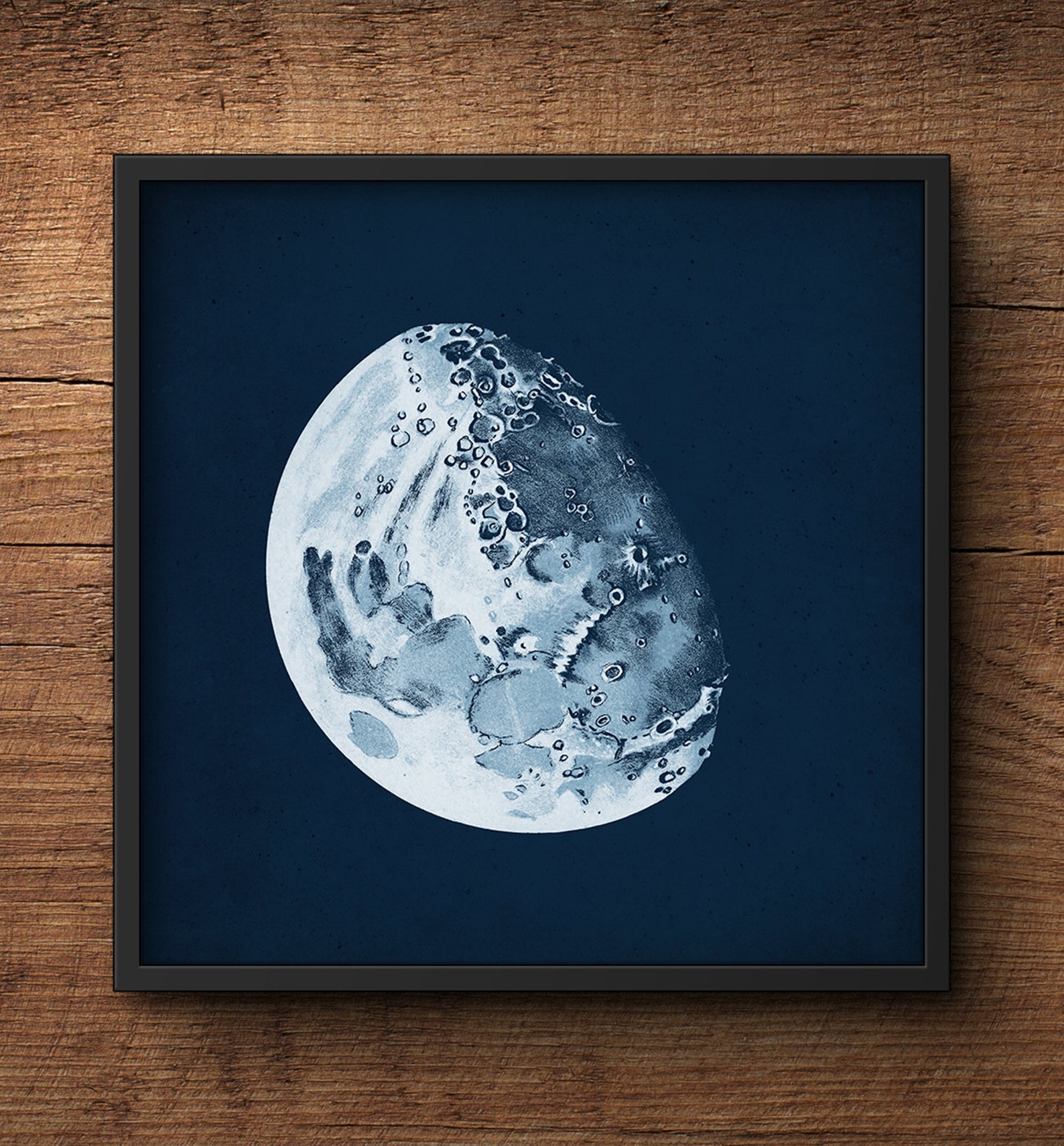Moon Phases Framed Art Set Moon Phases Posters Moon Prints - Etsy