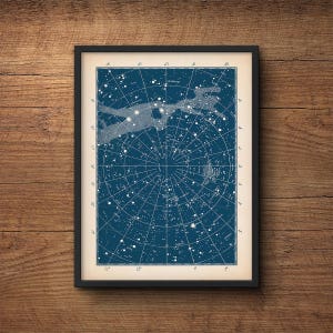 Star Chart Print, Star Map Print, Constellation Print, Decoración náutica, Star Chart Poster, Constellation Art, Astronomy Art, Nursery Art