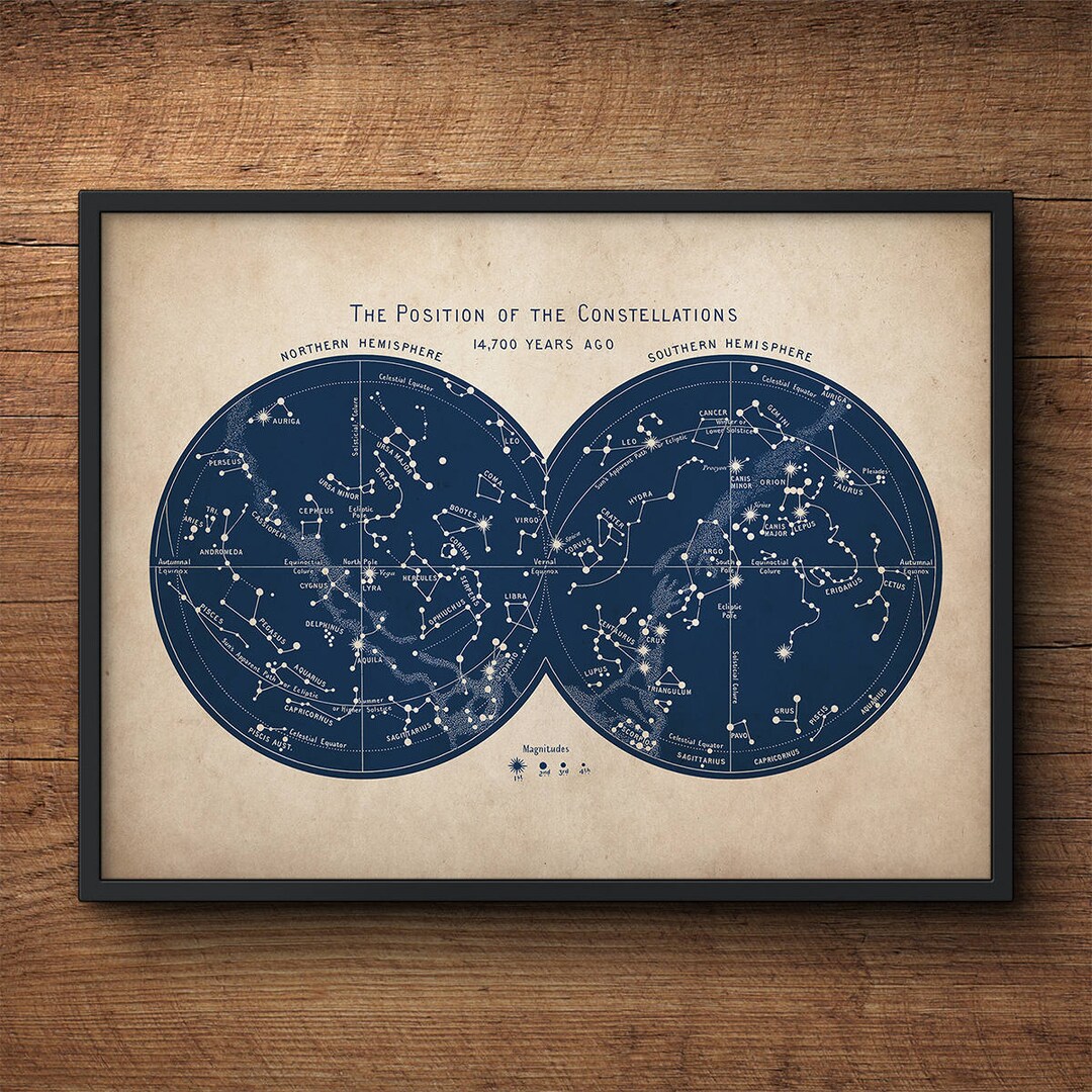 Constellation Print, Star Map, Constellation Art, Astronomy Print, Wall ...