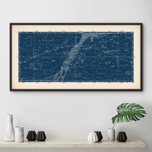 Mapa estelar, impresión de mapa estelar, impresión de carta de constelaciones, póster de constelaciones, arte de pared para dormitorio, arte de constelaciones, astrología, decoración infantil