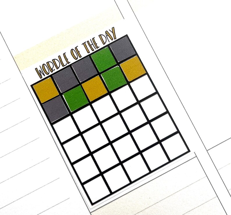 Wordle of the Day Grid Planner Stickers Etsy