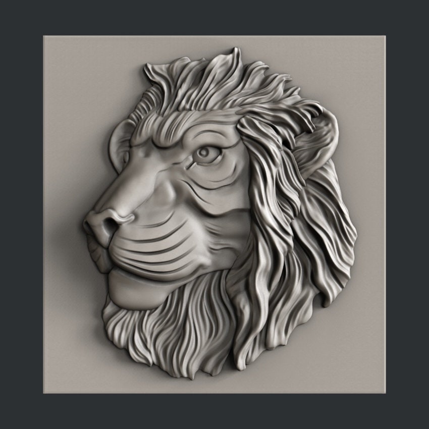 3d STL models for CNC lion | Etsy